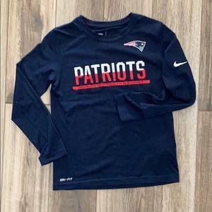 Kids Long sleeve Patriots Nike Dri-Fit T-shirt 🏈